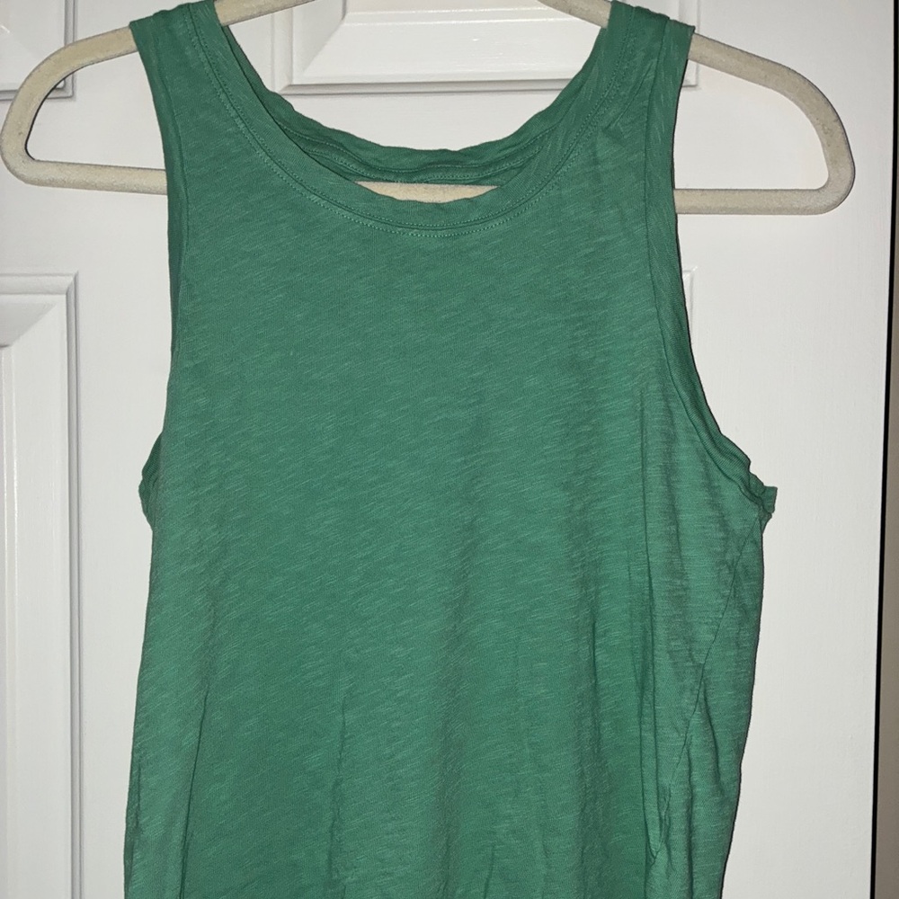 J. Crew (girlfriend tank)  Aqua Green Sleeveless Women's Tank Top Sz XS